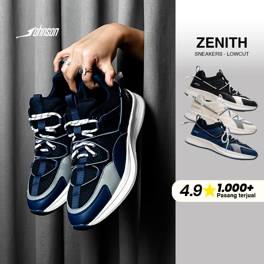SEPATU SNEAKERS JOHNSON - ZENITH WHITE | SPORTY STYLE