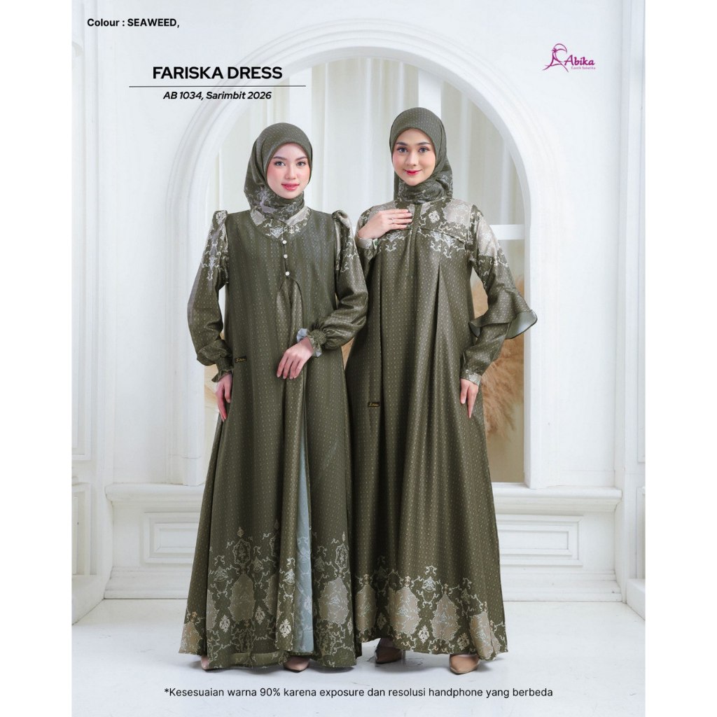 COUPLE GAMIS DAN KOKO ABIKA TERBARU / FARIS FARISKA SEAWEED / Fashion Muslim 2026