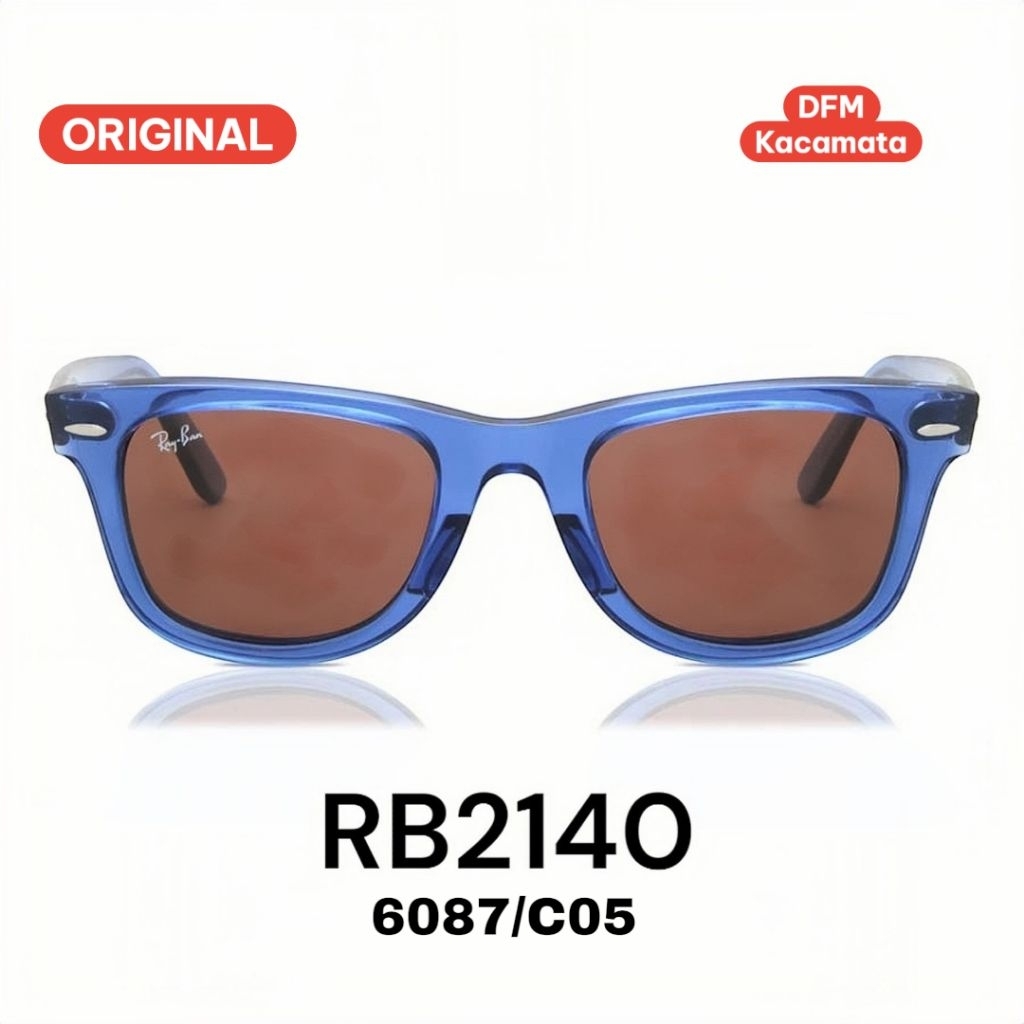 Kacamata Ray-Ban RB2140 Wayfarer Classic Sunglasses Blue Original