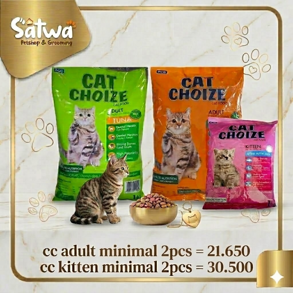 CAT CHOIZE ADULT KITTEN Makanan Kucing TUNA SALMON Dry Food Choice Rasa Pakan Murah Untuk Anak Dewas