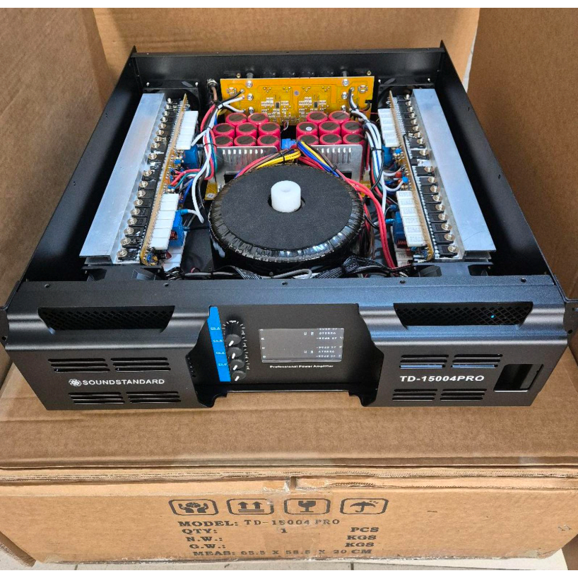 POWER AMPLIFIER SOUNDSTANDARD TD15004 4CH 4X1500 WATT SOUNDSTANDAR 3U td 15004 CLASS H LED LAYAR