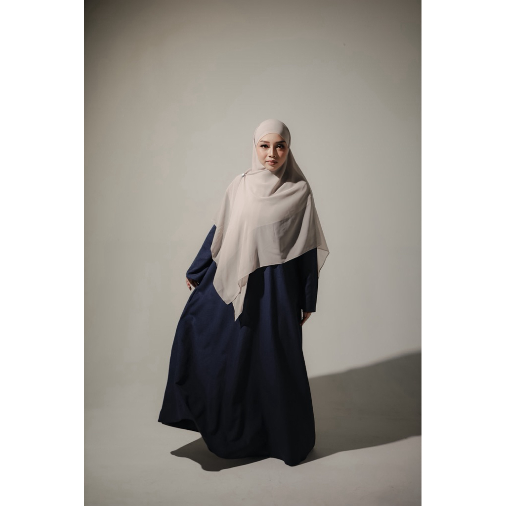 Hawlia Yara Dress (Gamis Polos Elegan)
