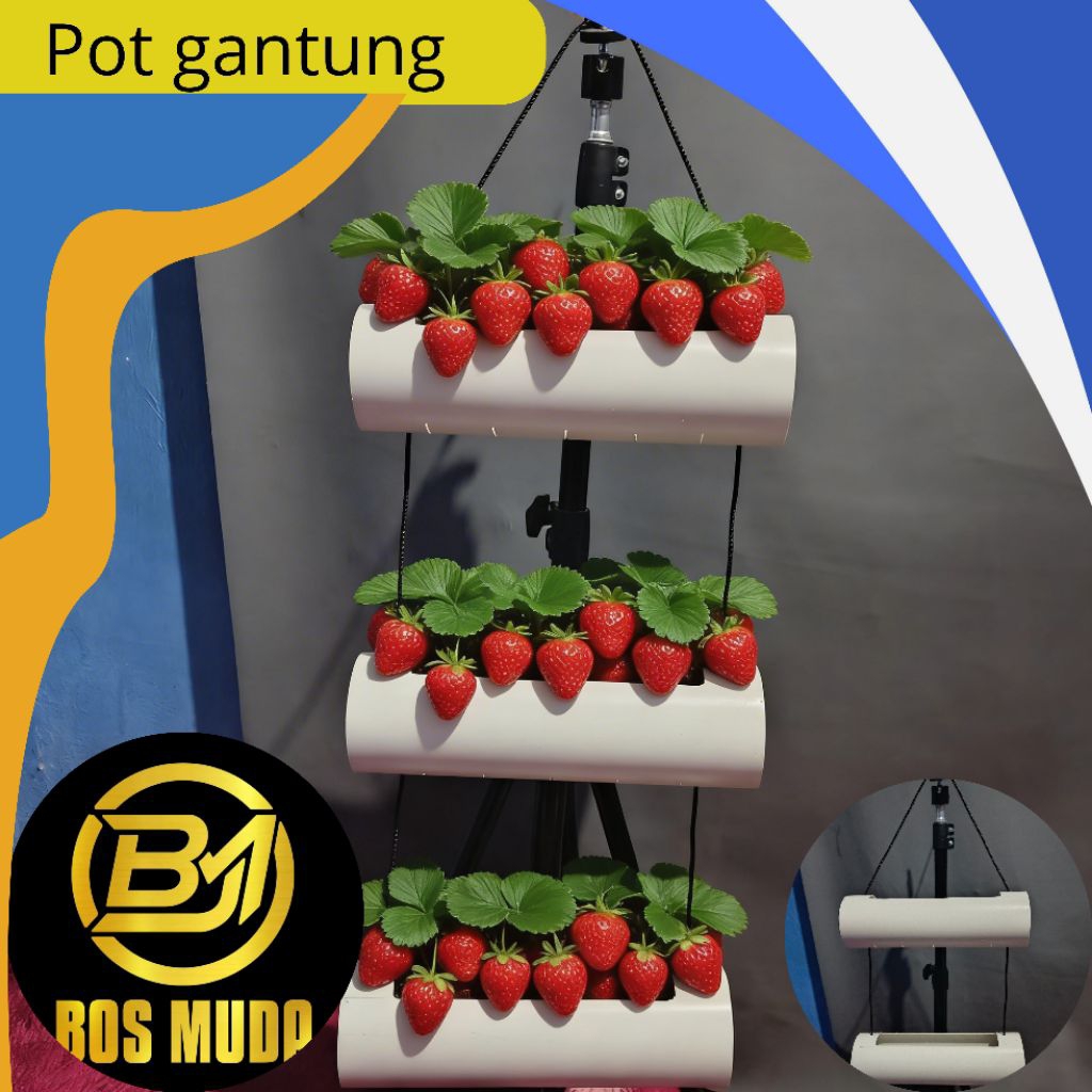 pot gantung viraltikal dari pipa paralon