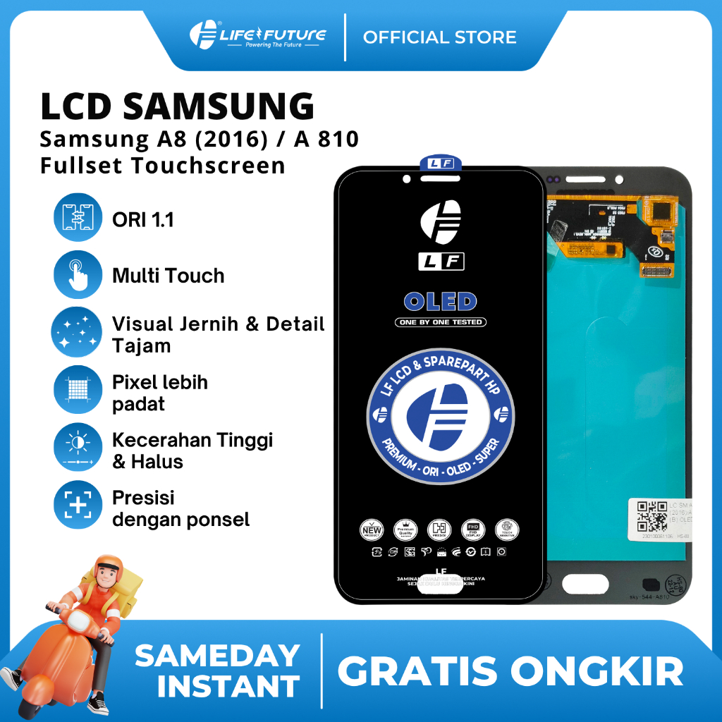 LF - LCD Samsung A8 (2016) / A 810 Fullset Touchscreen