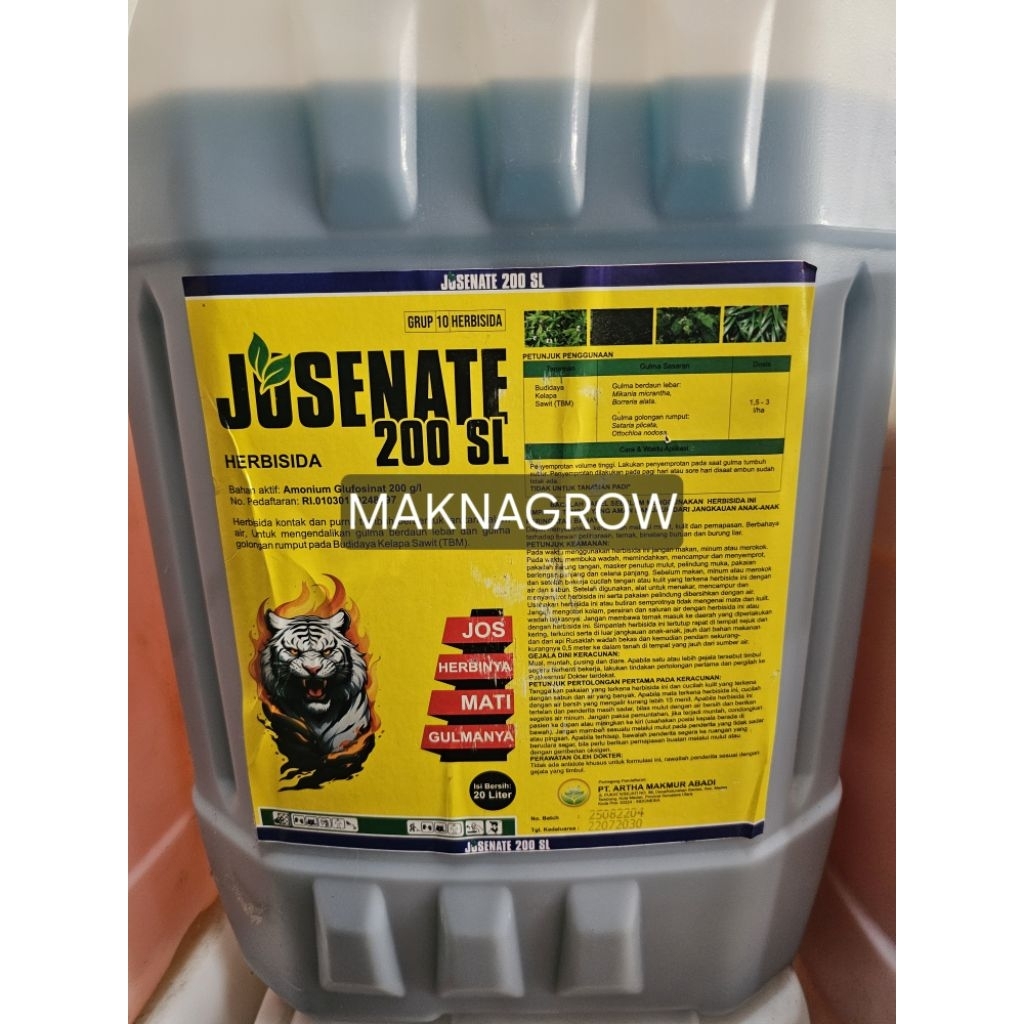 Herbisida JOSENATE 200 SL Amonium glufosinat Racun rumput 20 liter