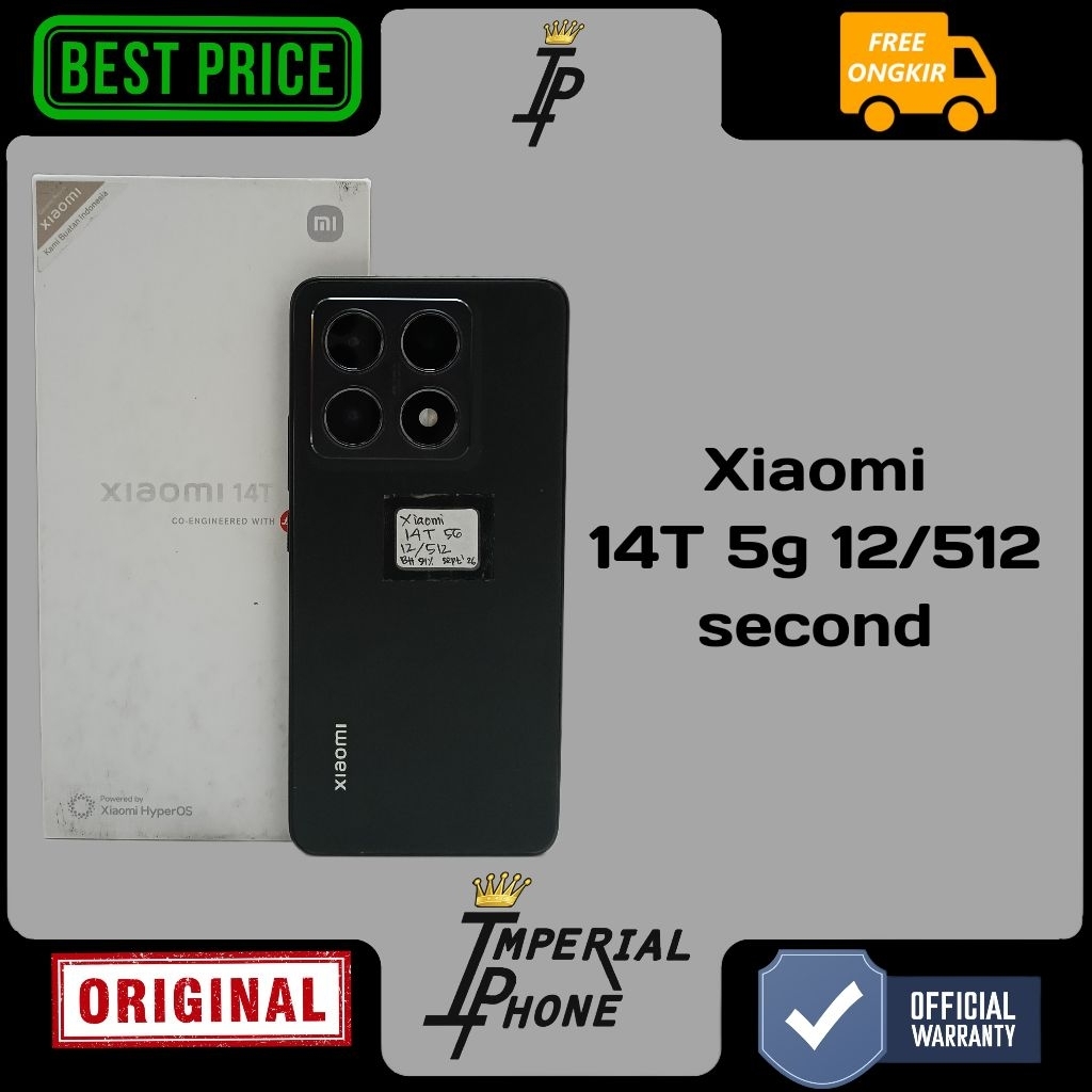 xiaomi 14t 5g 12/512 second
