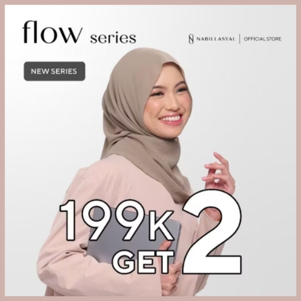 [Buy 1 Get 1] Nabillasyal | Hijab Meleyot | Hijab inner 2 in 1 | Ceruti | Flow Series HIJAB BERGO HA