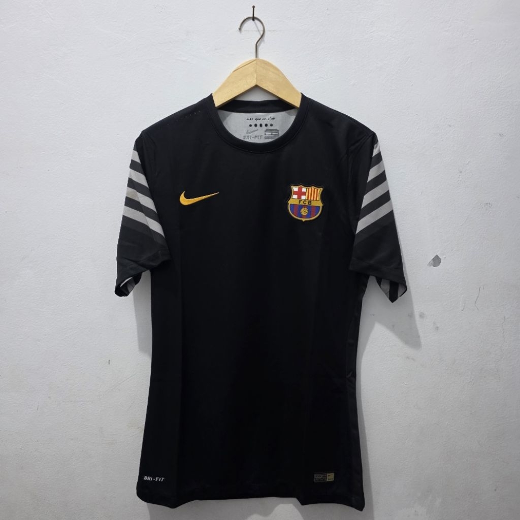 FCB FC BARCELONA 2015/16 2ND MATCH GOALKEEPER MEN'S DRI FIT FOOTBALL AUTHENTIC PLAYER ISSUE SHORT SL