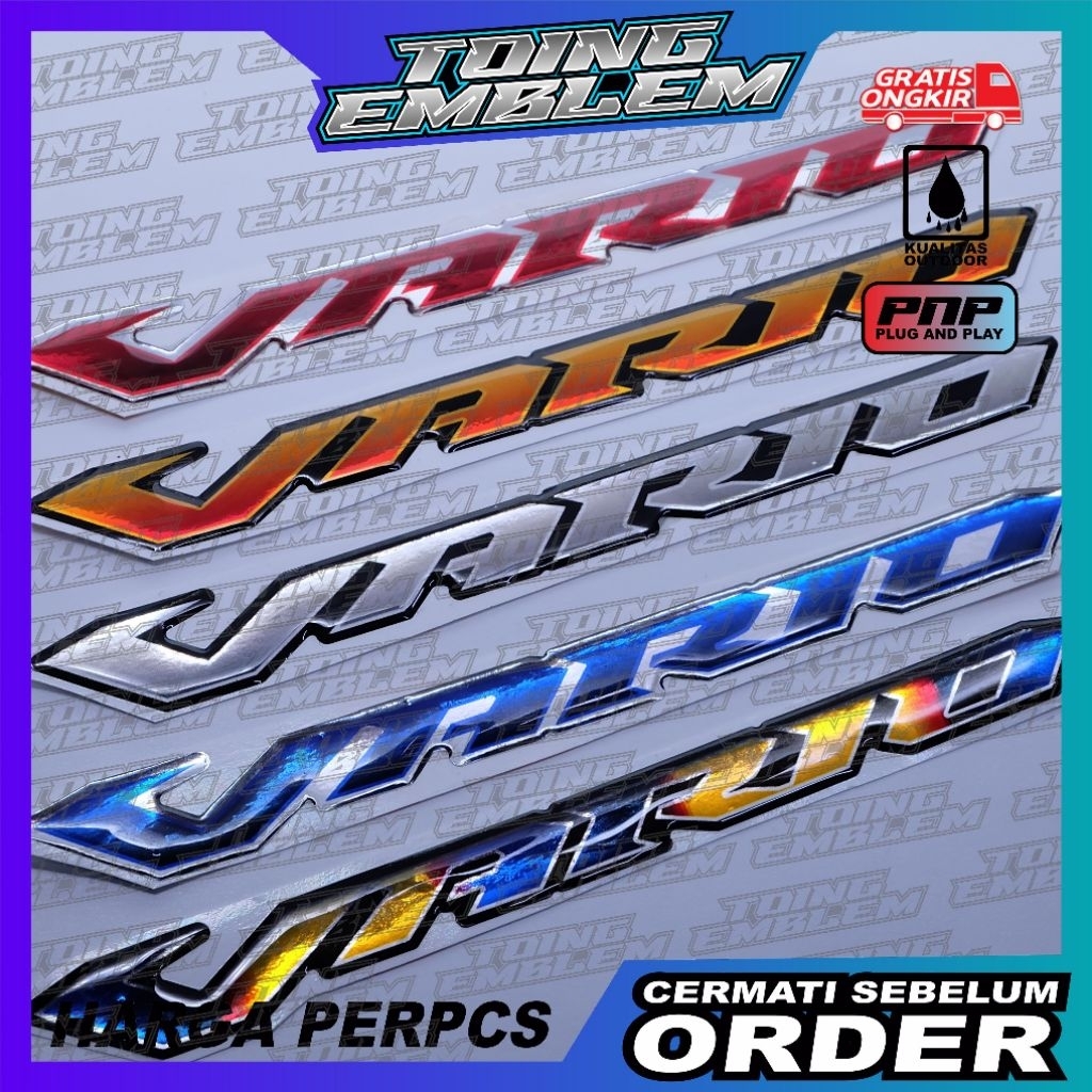 Emblem honda vario, emblem timbul honda new vario/ emblem titanium honda vario, emblem honda vario
