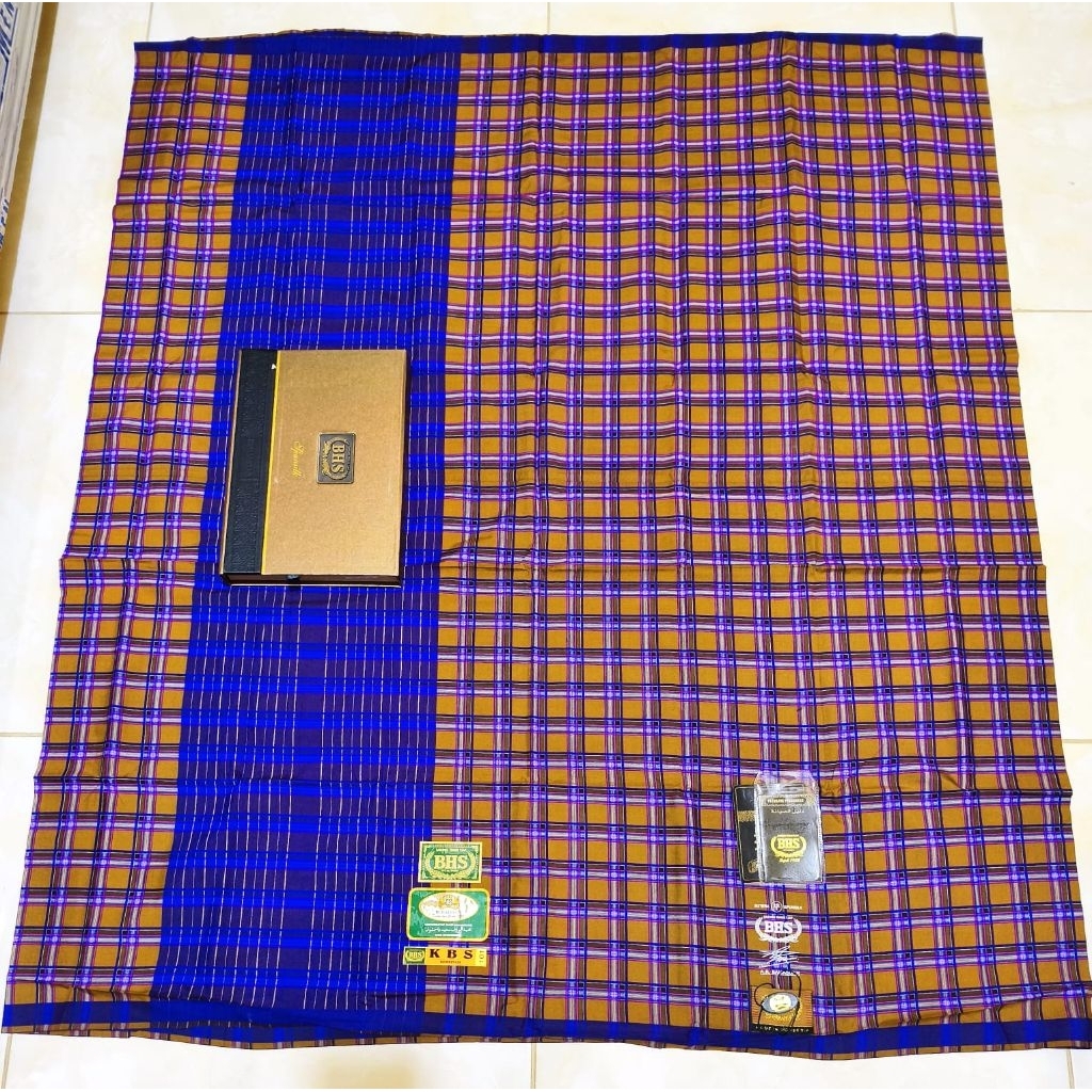COD / SARUNG BHS KOTAK-KOTAK TYPE KBS, KKR & KES JAHIT TENGAH FULL SUTRA ori by BHS (N)