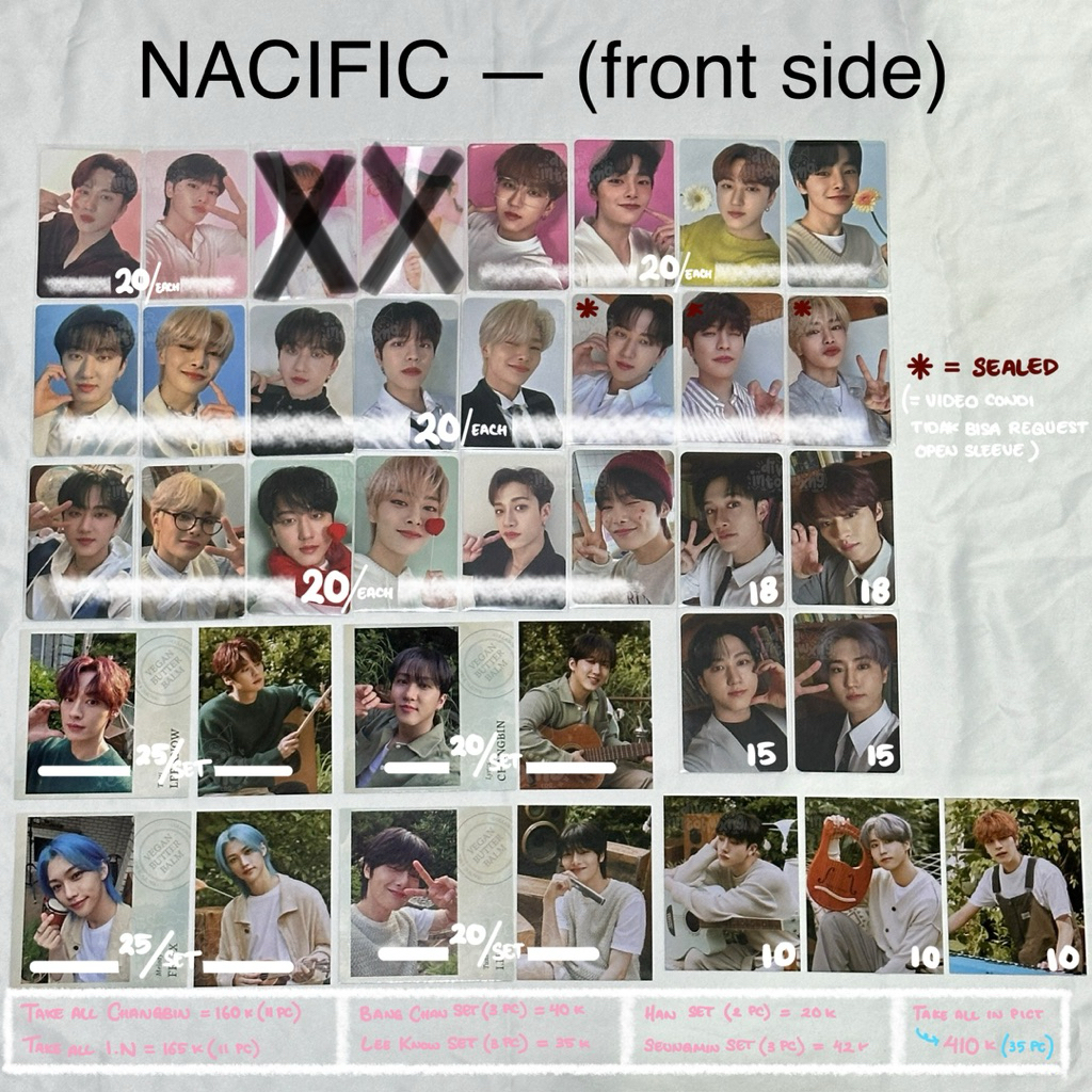 [READ DESCRIPTION] Nacific x Stray Kids PC Bang Chan Lee Know Changbin Han Felix Seungmin I.N Photoc
