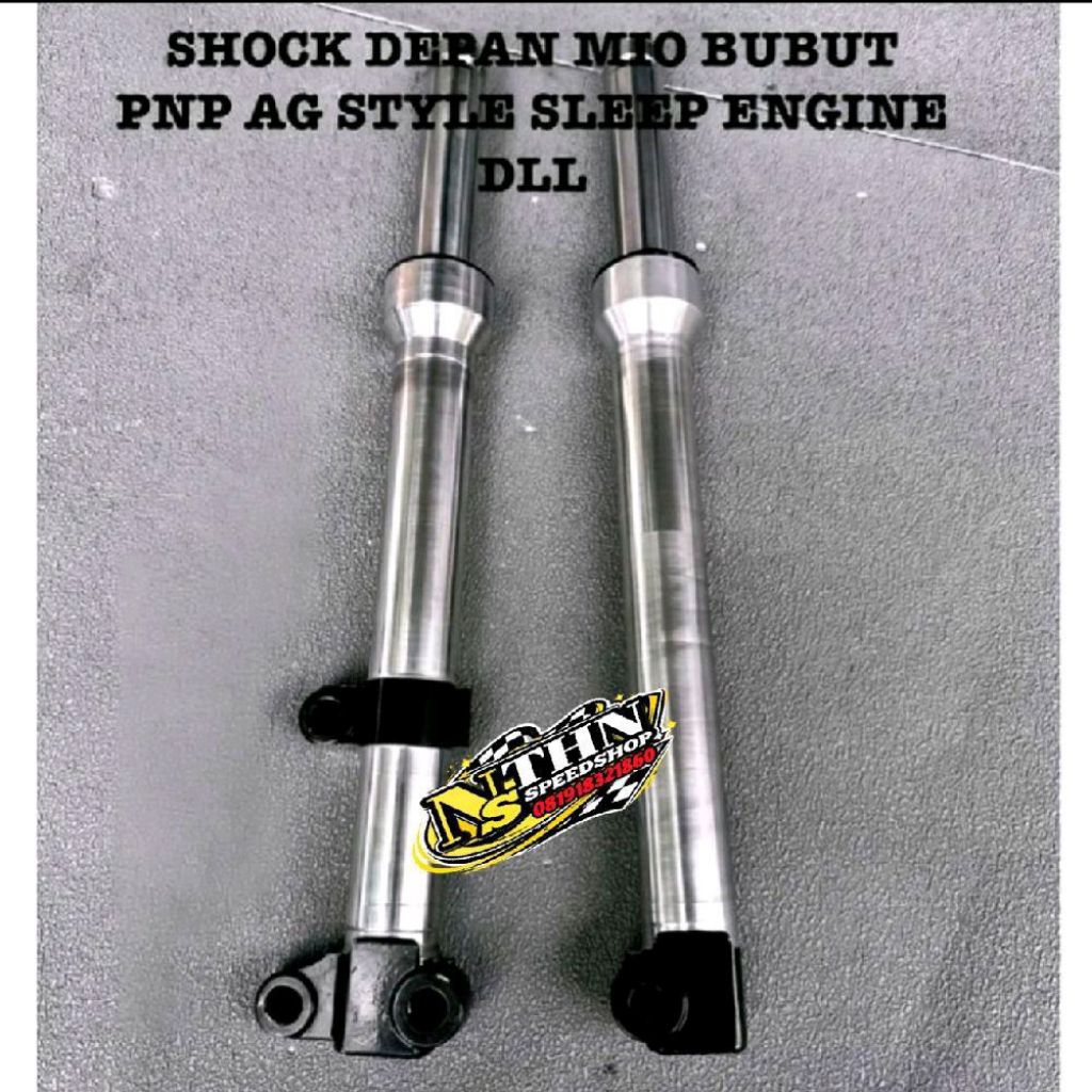 SHOCK DEPAN SLEEP ENGINE AG STYLE BAHAN MIO SET BARU BHOTOM SHOCK DEPAN MIO