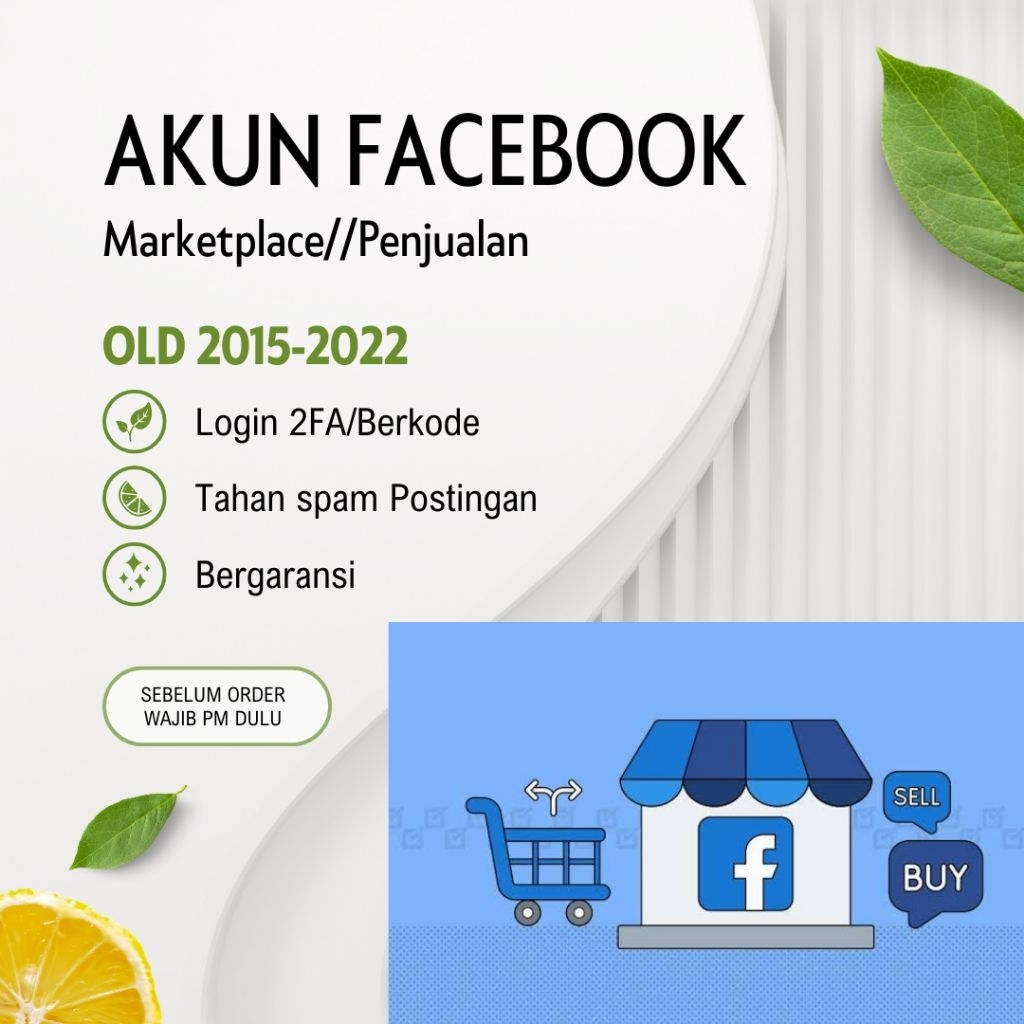 Akun Facebook Marketplace old 2018-2022 termurah