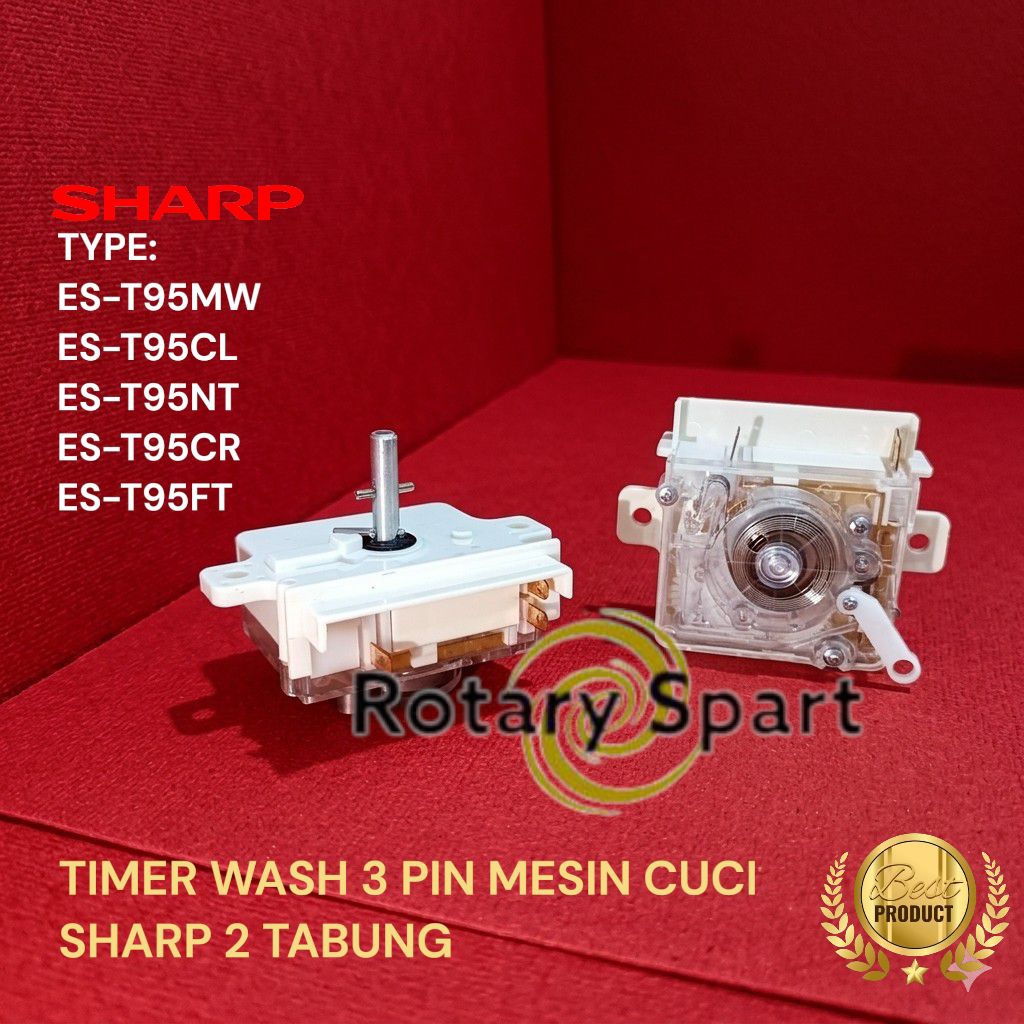 Timer Wash 3 Pin Transparan Mesin Cuci Sharp ES-T95MW ES-T95CL ES-T95NT ES-T95CR ES-T95FT