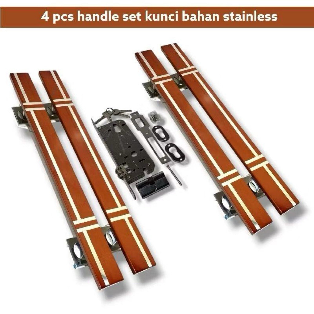 handle pintu minimalis stainles gagang pintu rumah , 1 set kunci
