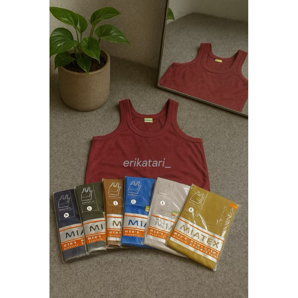 SINGLET MIATEX HITAM PRIA / SINGLET MIATEX WARNA HITAM / KAOS DALAM PRIA HITAM / KAOS DALAM DEWASA