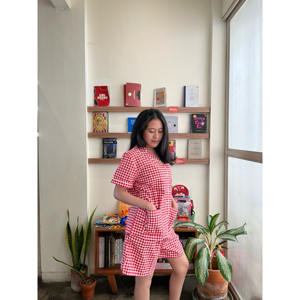 BabyDoll set- Homewear Baju Tidur Daster Piyama lengan panjang Piyama lengan pendek