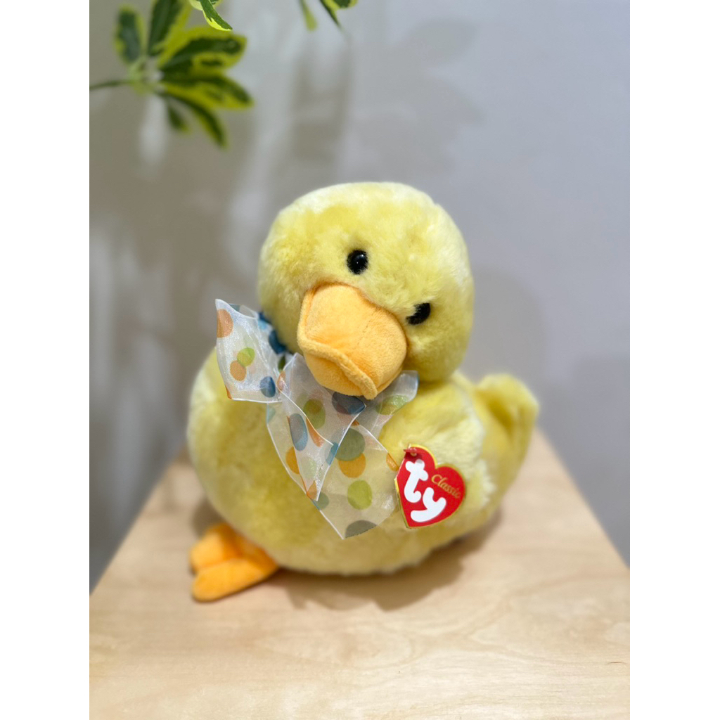 Boneka TY classic beanie plush bebek kuning pita