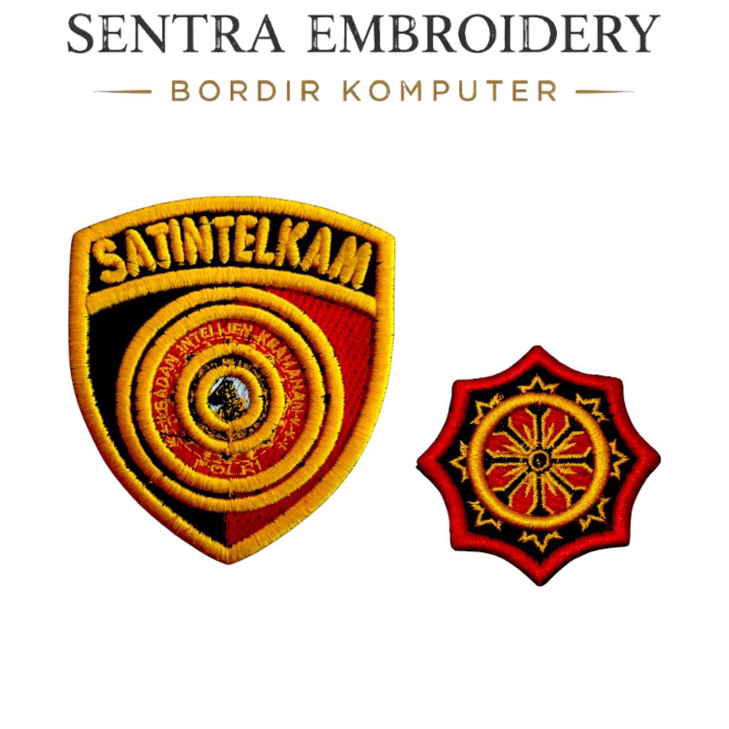 Atribut Polri Logo Sat Intelkam Bordir Timbul
