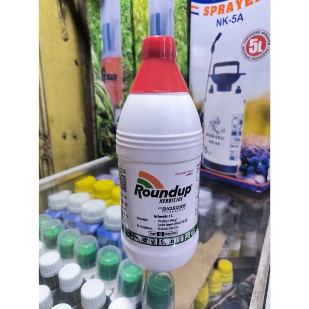 ROUNDUP 1000ml / ROUNDUP BIOSORB 486SL 1 LITER / PEMBASMI RUMPUT / PEMBASMI ALANG ALANG / pembasmi g