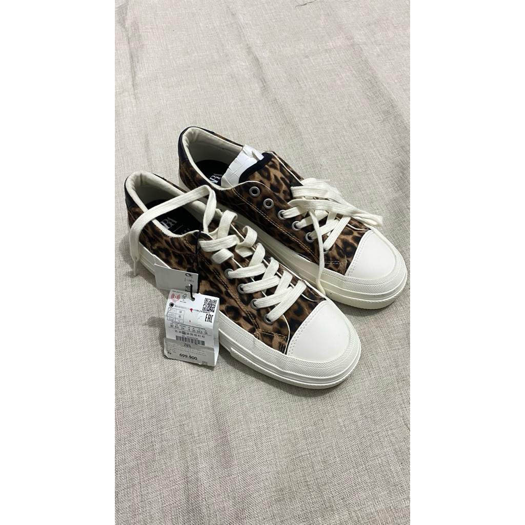 zara shoes leopard sneakers size 37