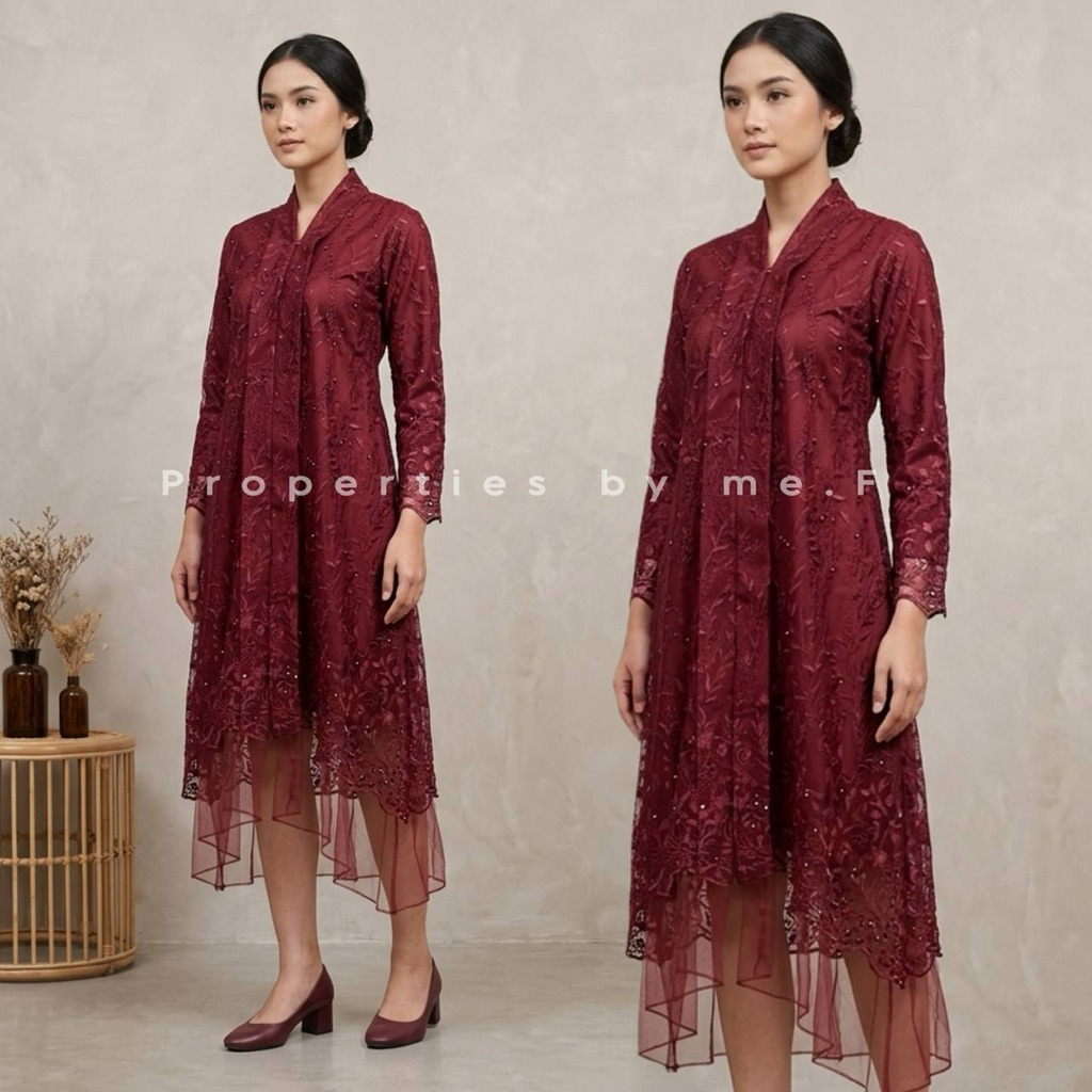Dheefa - Midi dress pricilia Hijau botol - Dress kondangan - Dress wisuda - Dress korea - Dress rema