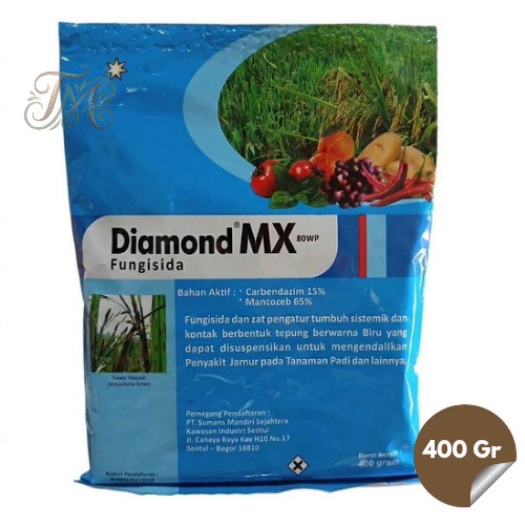 Fungisida Sistemik DIAMOND MX 80 WP Obat Potong Leher Padi (400 Gram)