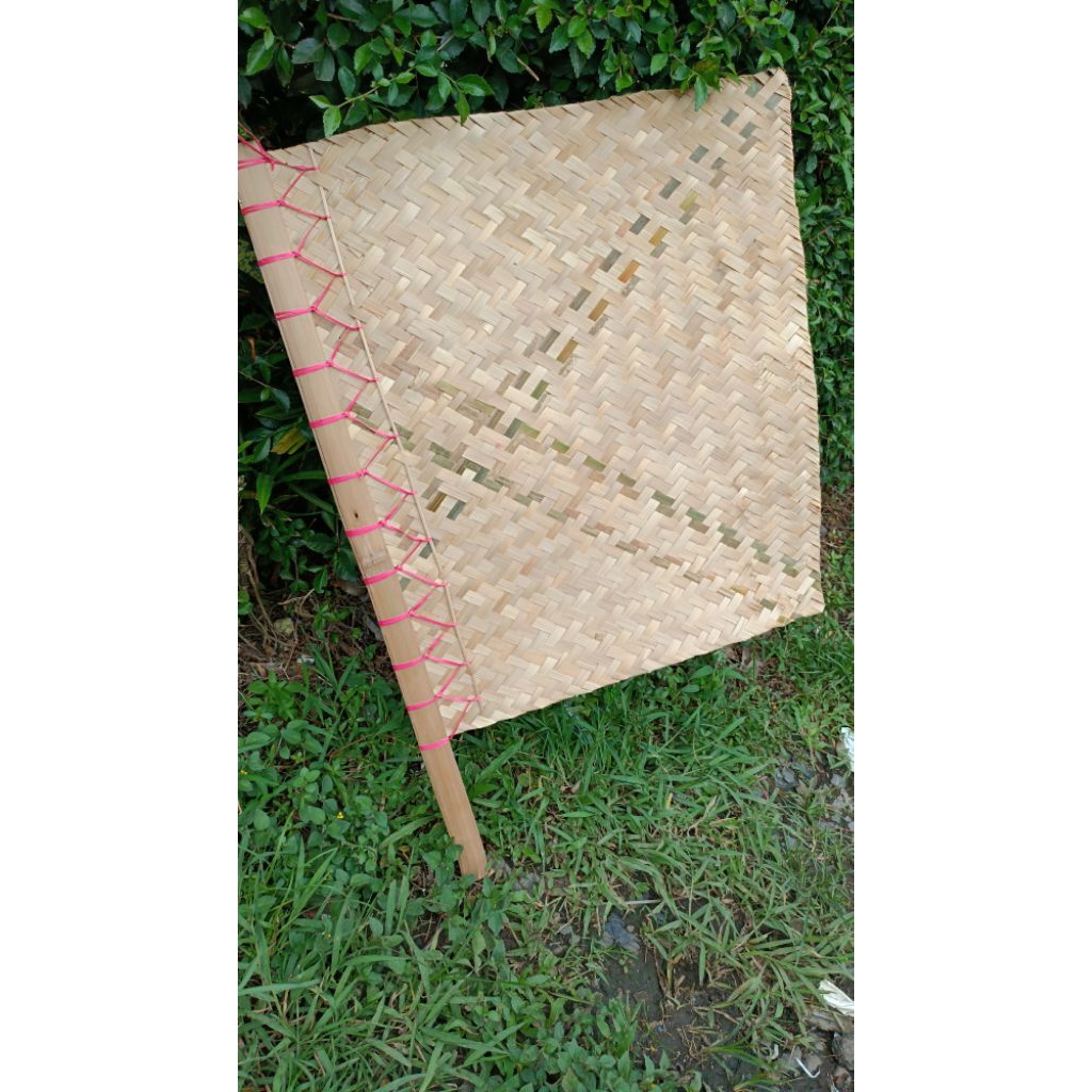 kipas sate jumbo bahan bambu 60cm | kipas bambu | hihid