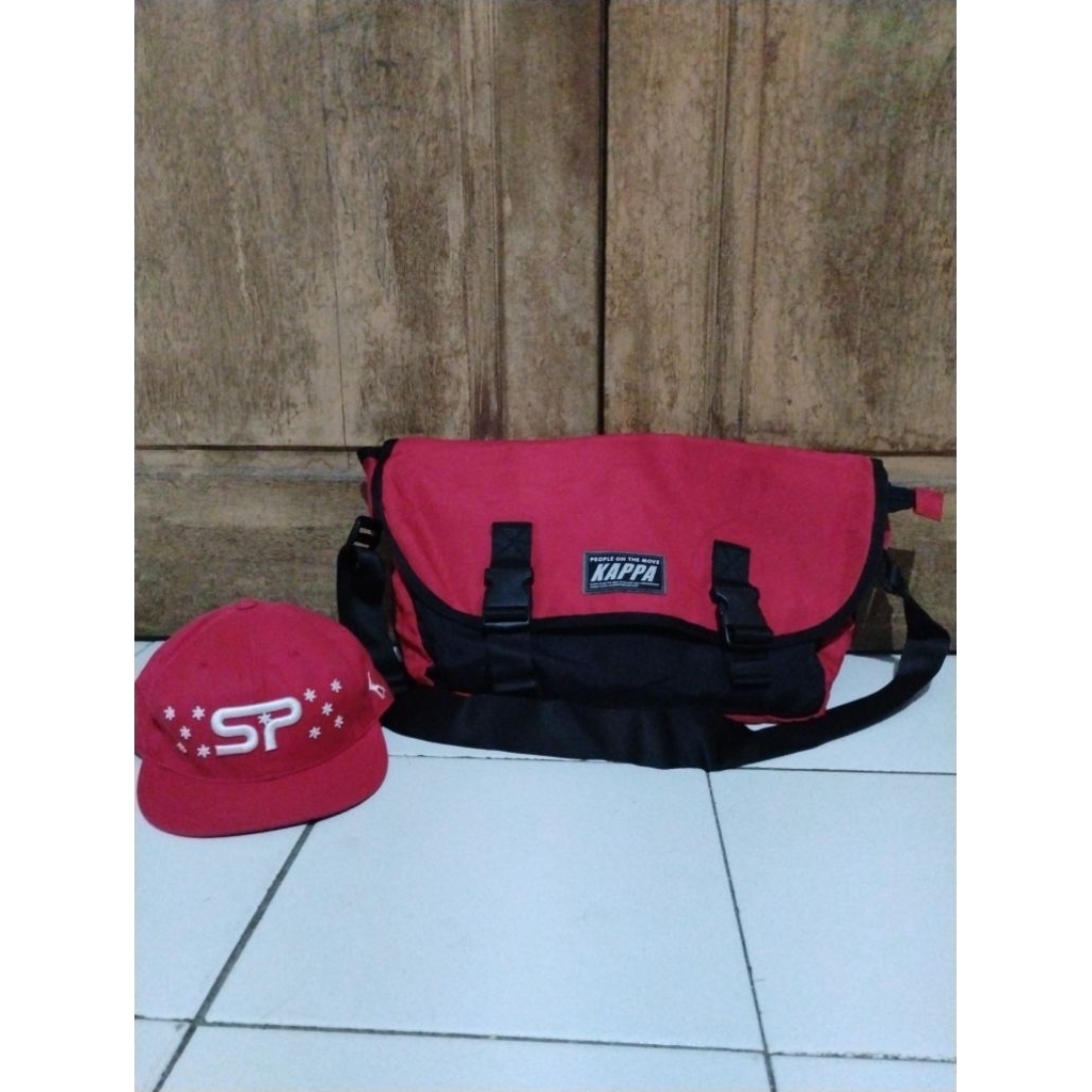 Topi merk SP ori dan tas Kappa ori prelove original kondisi aman