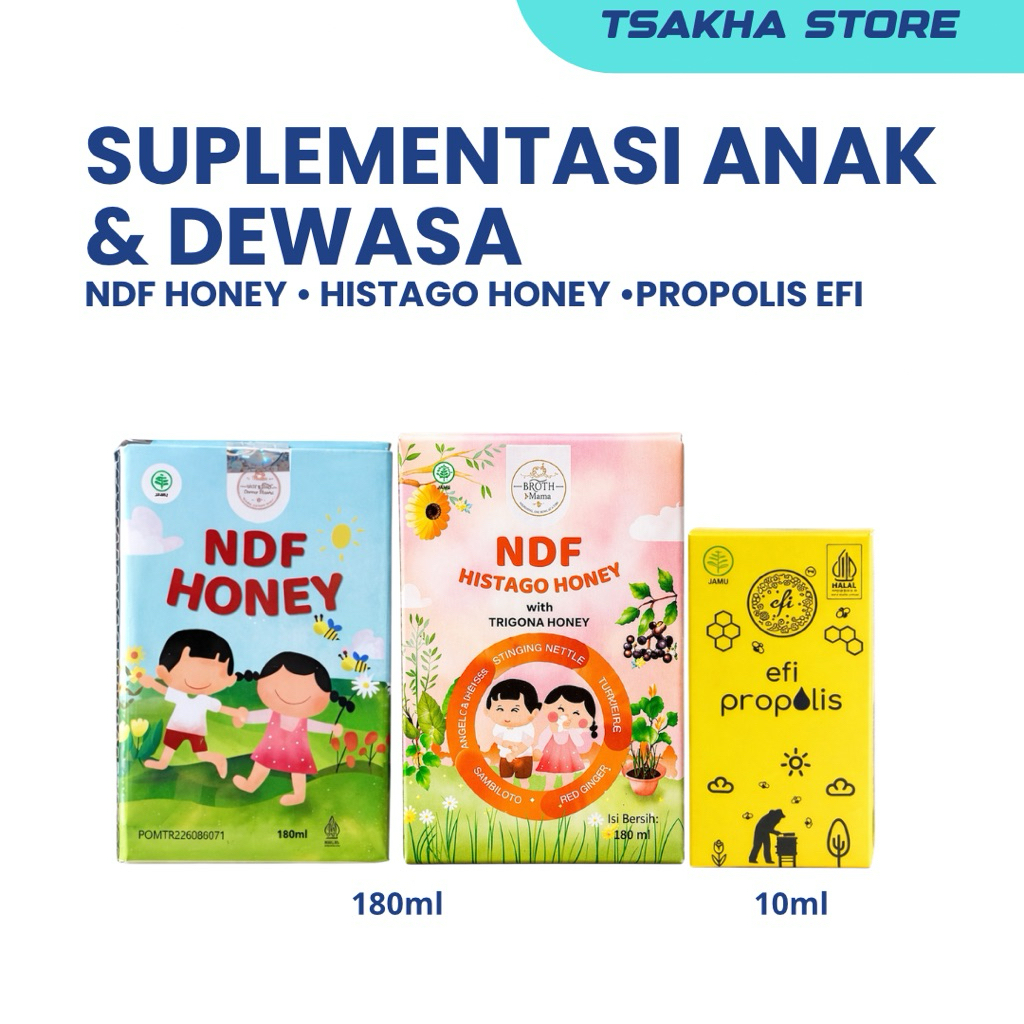 Efi Propolis | Madu NDF Penambah Nafsu Makan | Histago Honey Brothmama Bundling Madu NDF dan Efi Pro