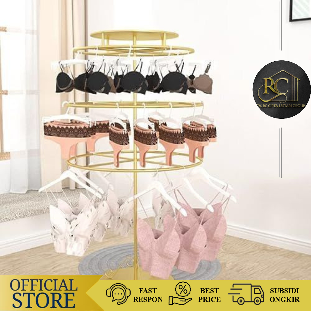Rak Hanger Lingerie | Rak Lingkaran | Rak Toko Baju