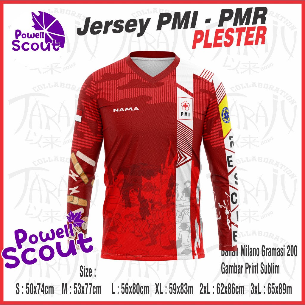 BAJU PMI / BAJU PMR /Jersey PMI / JERSEY PMR / JERSEY PMI Edisi PLESTER