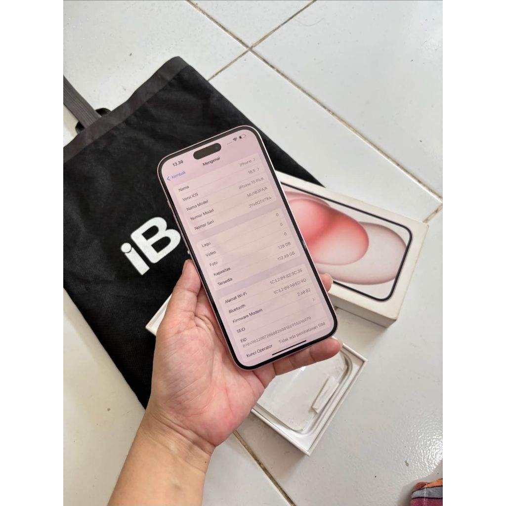Iphone 15 plus ex ibox (pemakaian pribadi)