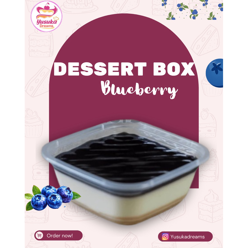 dessert box ukuran 200ml,1box,blueberry