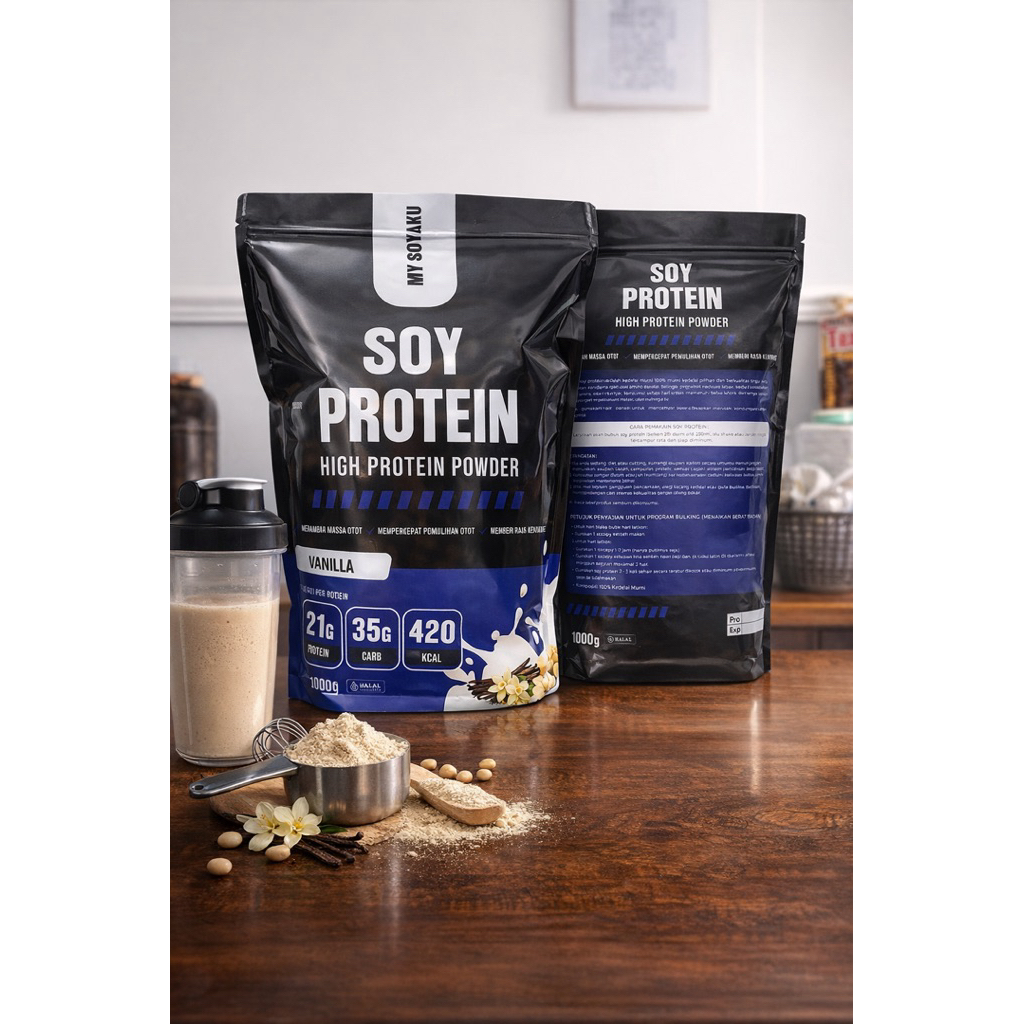 SOY PROTEIN RASA VANILLA || NUTRISI PROTEIN FITNESS GYM ||  WHEY SOY PROTEIN MURAH