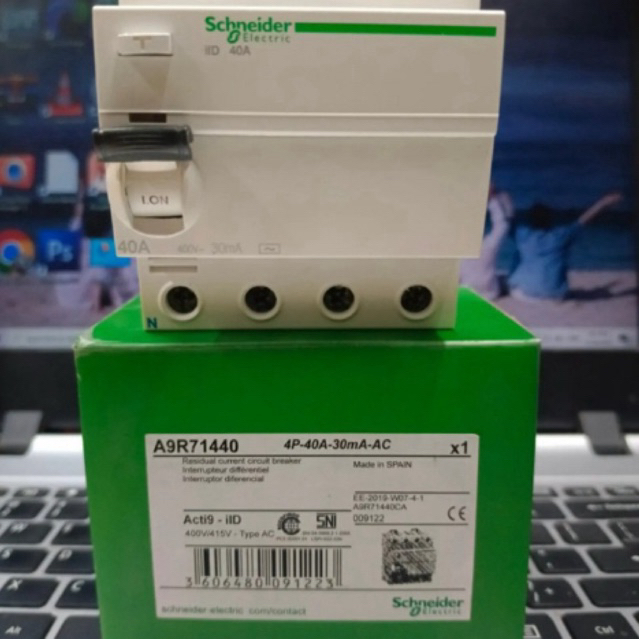 Elcb iid 4P 40A 30mA Schneider / ELCB 4Pole 40Amper