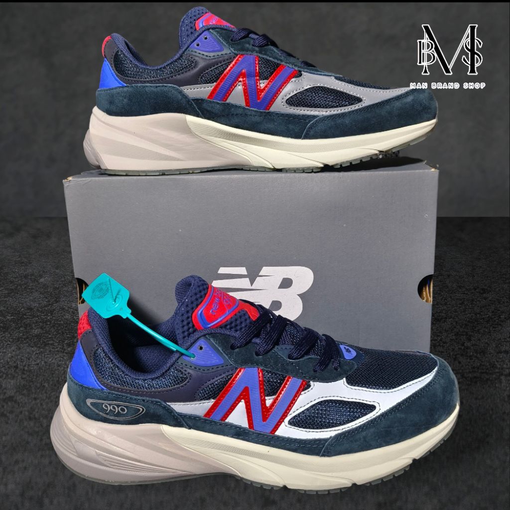 MBS Sepatu Kith x NB 990v6 Made in USA "Navy and Blue", Size 44