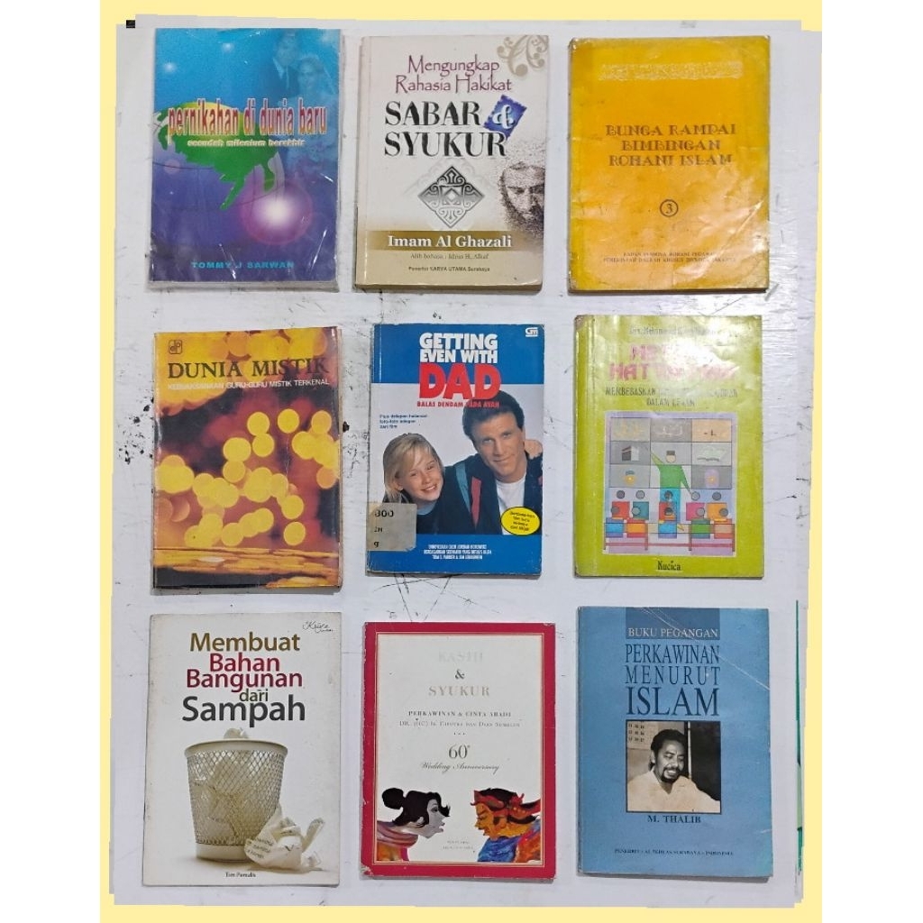 Buku Mengungkap Rahasia Hakikat Sabar & Syukur", serta buku "Ihya Ulumiddin: Sabar dan Syukur".
