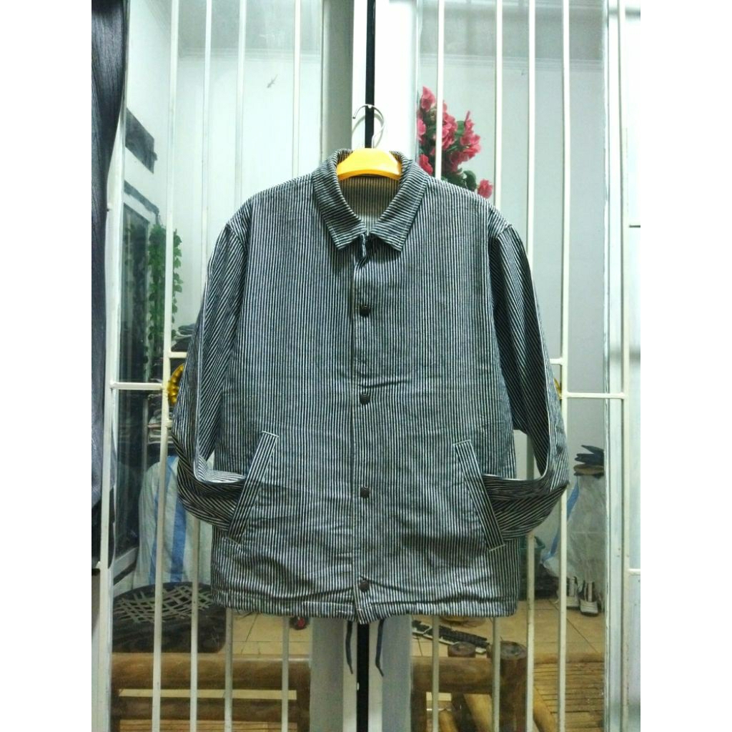 hickory outer jacket denim gu Uniqlo pria M