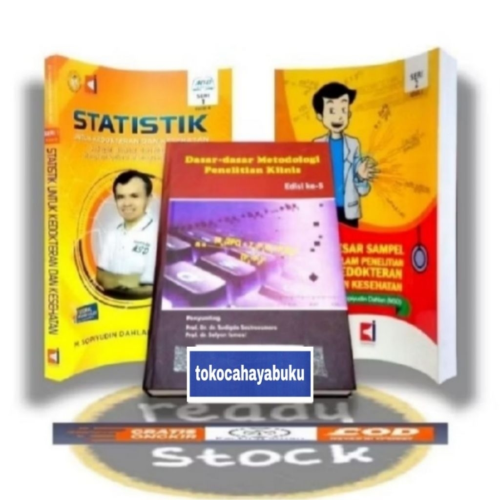 PAKET 3 BUKU ( METOPEN ) DASAR DASAR METOPEN KLINIS, STATISTIK UNTUK KEDOKTERAN &KESEHATAN, SOPIYUDI