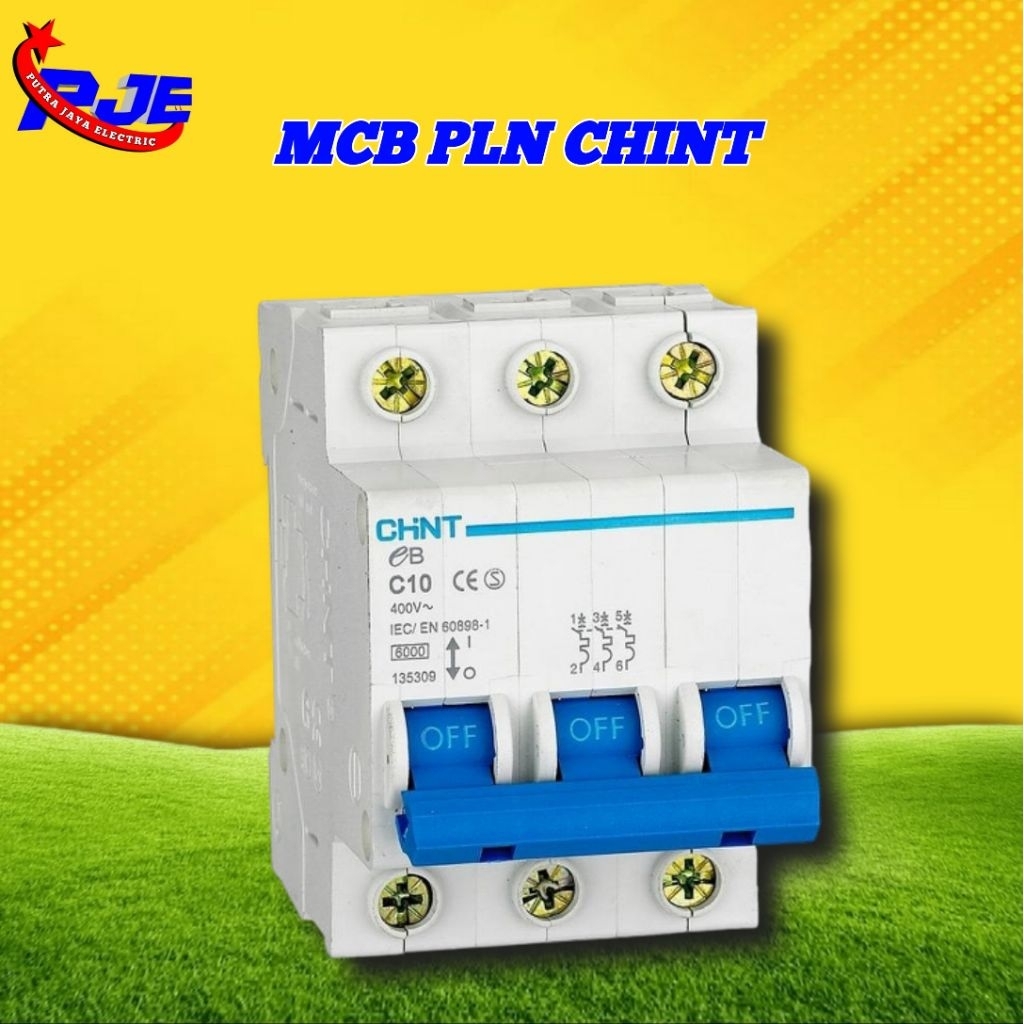 MCB PLN CHINT 3PHASE. TERSEDIA 16A. 25A. 32A. 40A. KUWALITAS ORIGINAL