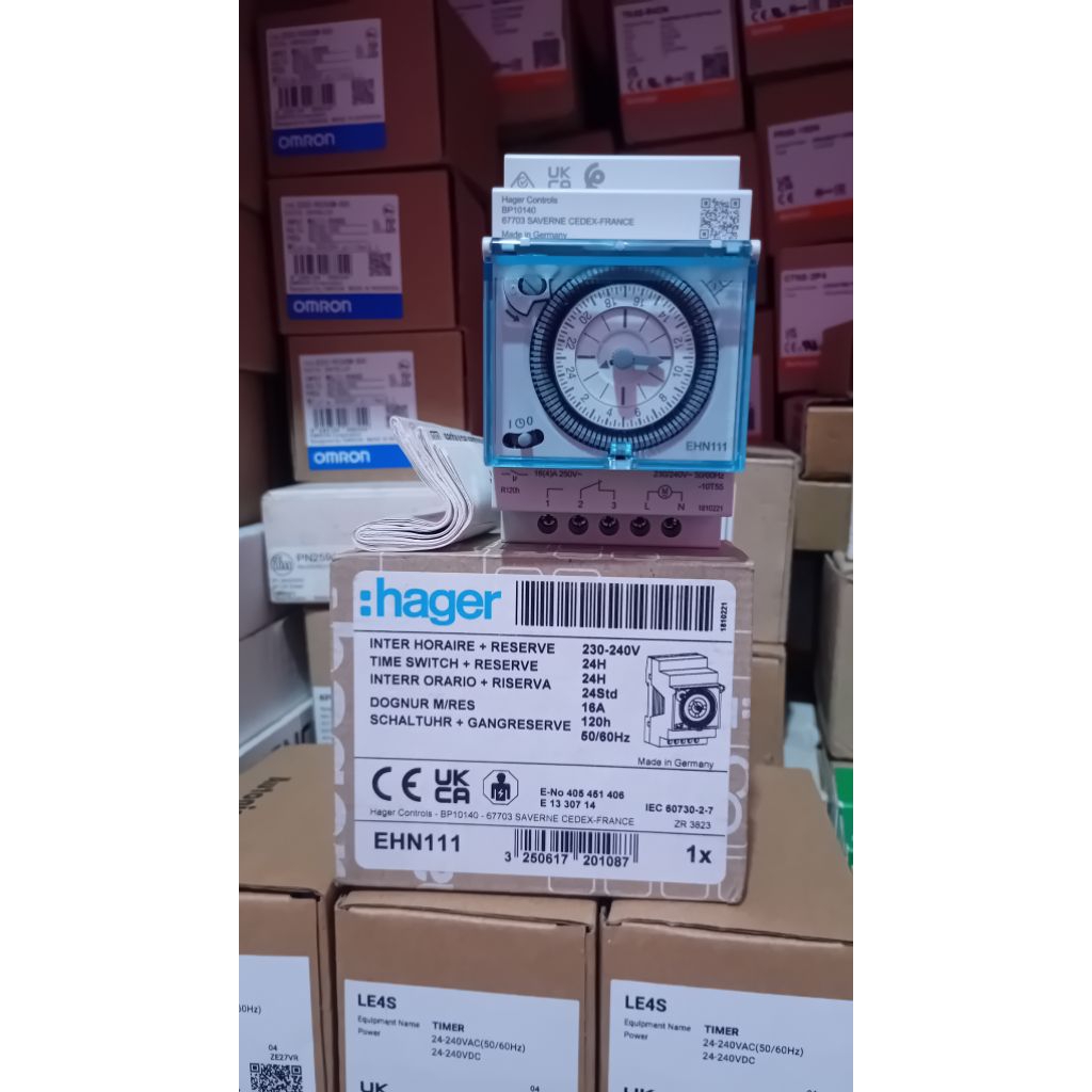 TIMER HAGER EHN111 TIME SWITCH ANALOG OTOMATIS HAGER