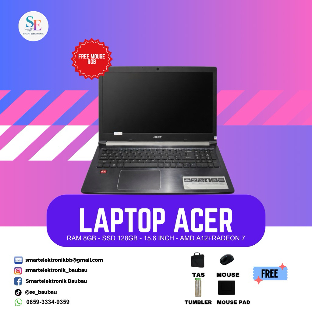Laptop Acer Ram8/SSD128GB