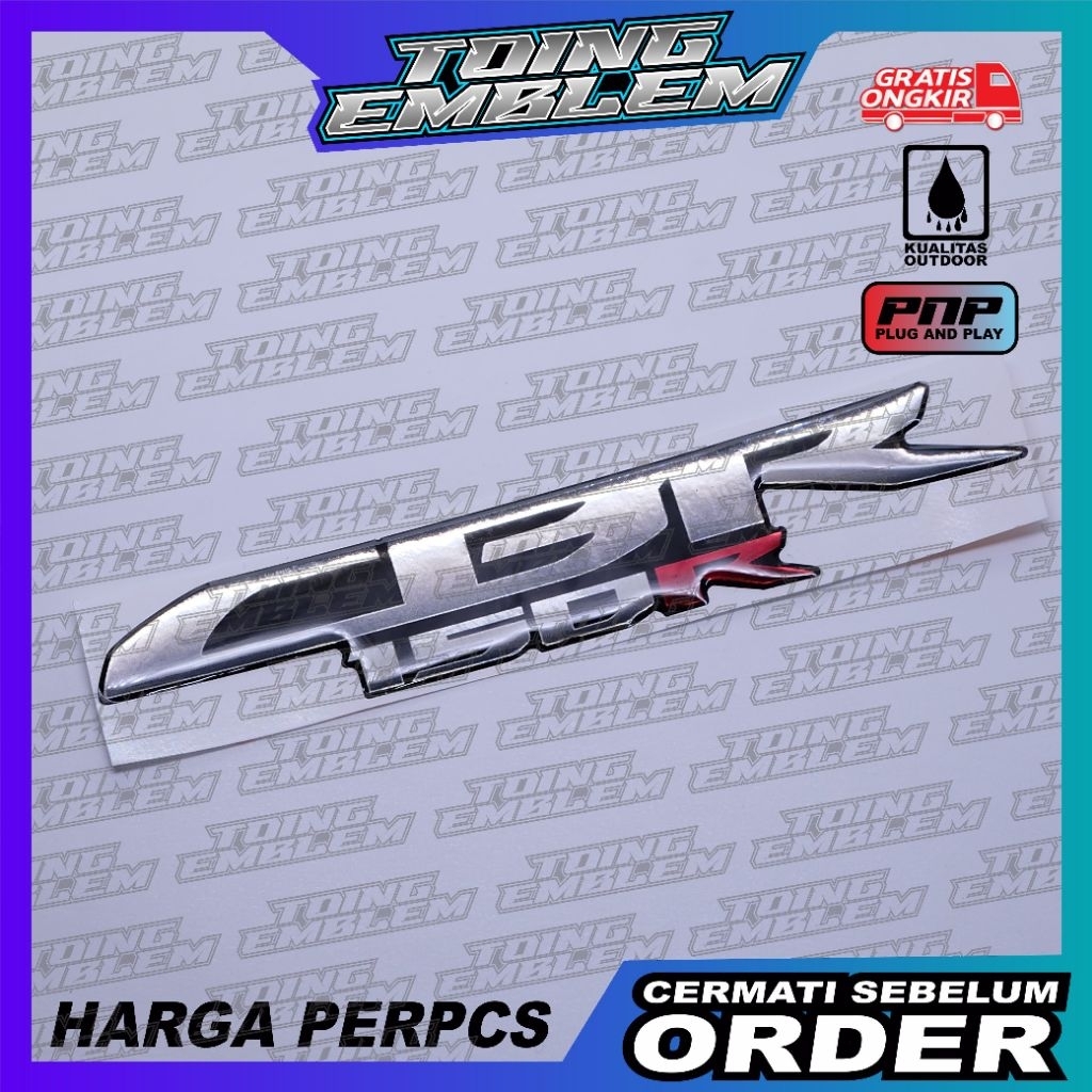Emblem honda cbr150 / emblem timbul honda cbr / emblem titanium honda cbr150 / emblem honda cbr / st