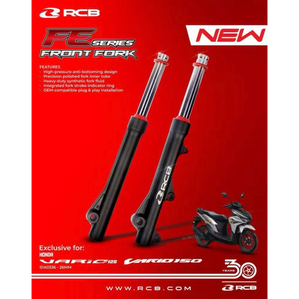 Shock depan RCB Vario 125 Vario 150 sonic aerox Nmax