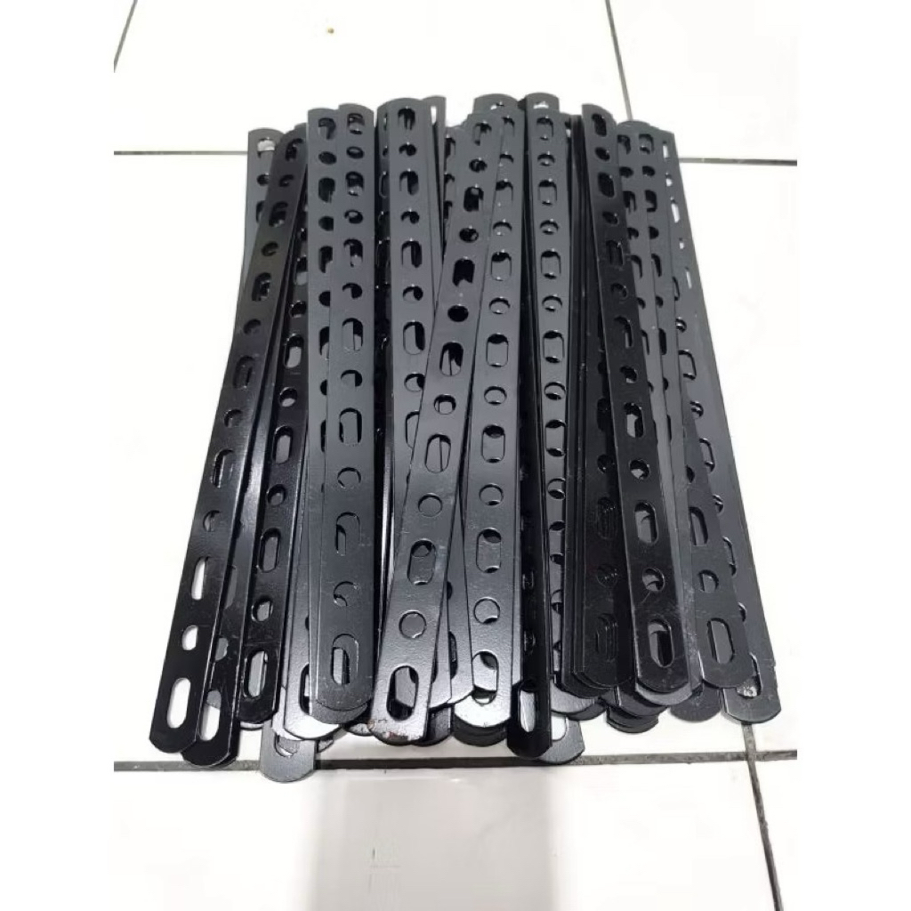 BRAKET LUBANG HITAM / PLAT BESI LUBANG MULTIFUNGSI PANJANG 30CM
