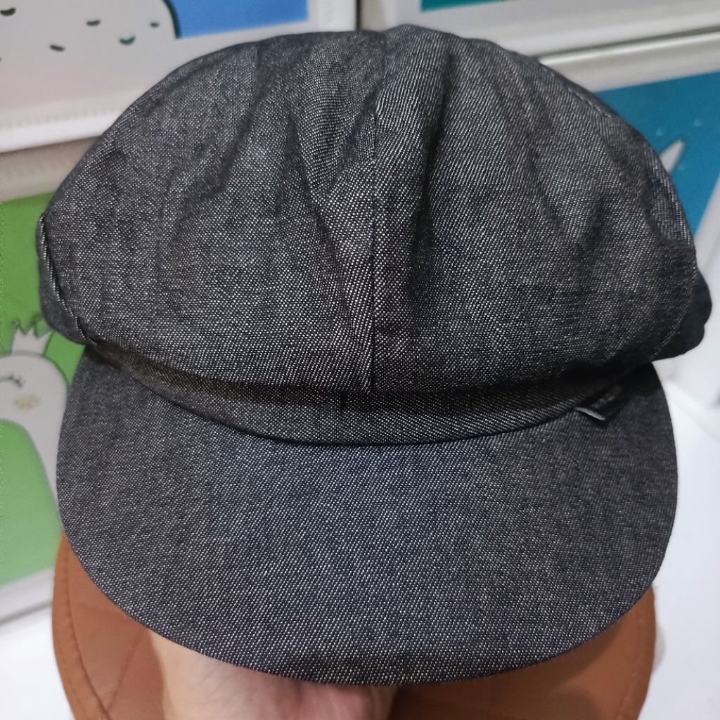 58-59 | Topi Newsboy Jamur Besar Denim Ringan Polo Club Beverly Hills