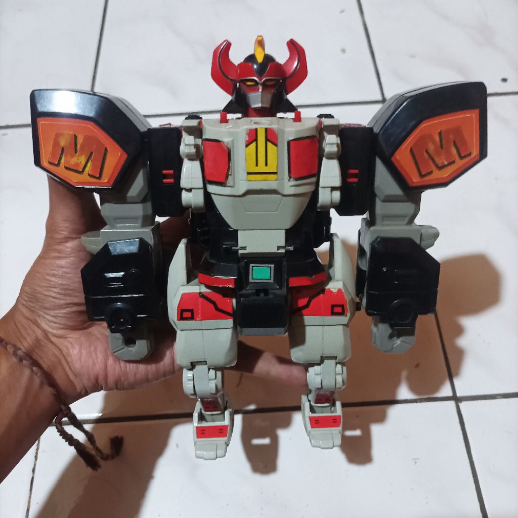 Vintage Original Bandai DX Megazord Power Rangers Mighty Morphin Mainan Action Figure