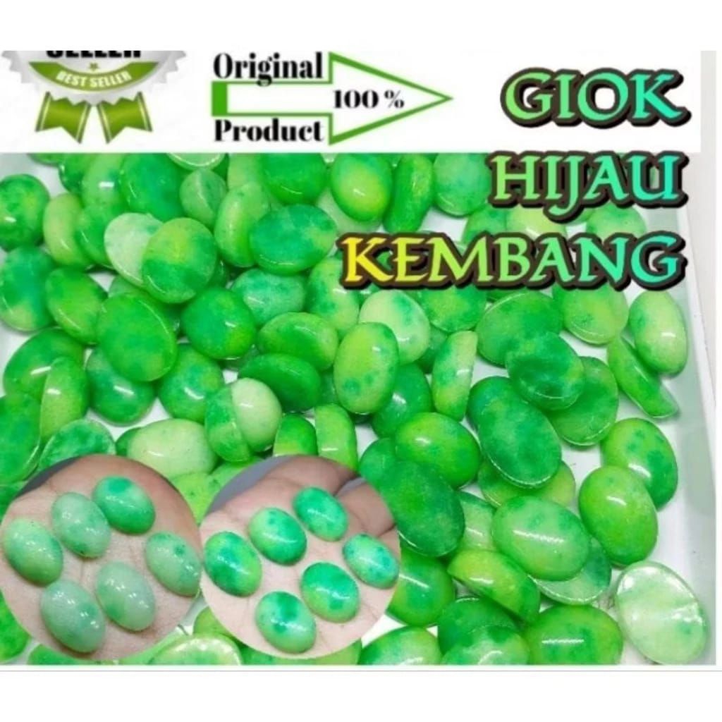 batu akik giok hijau cina murah / giok hijau kembang / giok burma