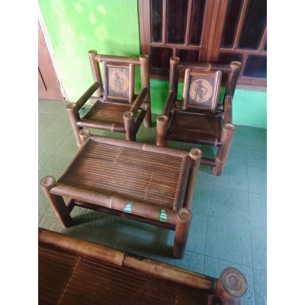 Kursi Bambu Set